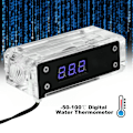 Miniatyrbild 6 av 7: Exakt 50-100℃ Digital Vattentermometer Realtids Vattenkylning Termometer Blå Display