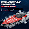 Miniatyrbilde 2 av 7: RC-båt - Fjernstyrt båt for barn og voksne, 2,4 GHz racerbåter for bassenger og innsjøer, dobbel motordesign, sommerleker, gaver til gutter og jenter