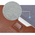 Miniatyrbillede 4 af 5: Laptop Sleeve Case Simple Fashion Vandtæt Læder Tekstur Foldbar Laptop Kuvert Taske Mappe Blå 13in