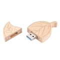 Miniatyrbillede 3 af 7: Træblad Flashdrev Opbevaring USB 2.0 U Disk Memory Stick Til PC Kompatibel USB1.1(32G)