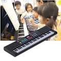 Miniatyrbilde 3 av 7: Keyboard Piano Instrument 61 Taster Elektrisk Digital Multifunksjonell med Mikrofon MQ6186