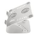 Miniatyrbild 3 av 7: Aluminiumlegering Laptopstativ med 2 Kylfläktar Fällbart Justerbart Laptop Kylstativ för 10 till 17,3 tum Bärbara datorer Silver