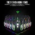 Miniatyrbillede 6 af 9: Opladelig Trådløs Bluetooth Gaming Mus med 7-Farvet Regnbue RGB Åndedrætsbelysning og Justerbar DPI - Ergonomisk Greb, Lydløs Klik