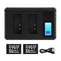 Miniatyrbillede 1 af 7: 2 stk. Canon LP-E12 kamera Li-ion batterier LCD-display USB-opladningskabel opladerkit