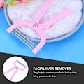 Miniatyrbillede 5 af 8: Manuel hagehårsfjerner 2 stk. bærbar ansigtshår fjernelse trådning epilator manuel skønhedshår fjerner til kvinder (Pink) Ansigtshår tråd Pink