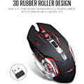 Miniatyrbillede 9 af 9: Opladelig Trådløs Bluetooth Gaming Mus med 7-Farvet Regnbue RGB Åndedrætsbelysning og Justerbar DPI - Ergonomisk Greb, Lydløs Klik