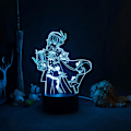 Miniatyrbillede 4 af 7: Genshin Impact Natlampe 3D Illusion Lampe Spil Lys til Soveværelse Dekoration LED Lys Sengelampe Børnegave