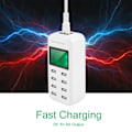 Miniatyrbillede 7 af 7: 5V/8A Output Smart 8-port USB-oplader Samtidig 8-port opladning Smart USB-hub med LED