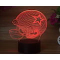 Miniatyrbilde 1 av 8: Fotballhjelm nattlys 7 farger LED, 7 farger gradvis endring berøringssensor USB bordlampe for feriegaver eller hjemmedekorasjoner