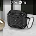 Miniatyrbillede 5 af 7: Hovedtelefonbeskyttende TPU-etui Anti-tabt med karabinhage til IOS Earbuds 3 Sort Sort