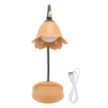 Miniatyrbillede 1 af 5: 3W LED Touch Bordlampe 3 Gear Justerbar Foldbar Kronblad Form Desktop Bordlampe USB 5V Orange