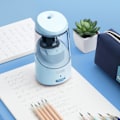 Pikkukuva 5 / 9: Sähköinen teroitin, kannettava automaattinen teroitin värikynille, automaattinen pysäytys, täysin automaattinen terävä ja nopea, USB-toiminto blue
