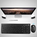 Miniatyrbillede 4 af 7: Ajazz 325i 96 Keys 2.4G Trådløst tastatur og mus combo Høj følsomhed (sort)