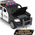 Pikkukuva 5 / 6: Driven by Battat – Poliisiautolelu SUV mittakaavassa 1:24 – Leikkiauto valoilla ja äänillä – Pelastusautolelu pojille, tytöille ja yli 3-vuotiaille lapsille