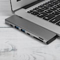 Pikkukuva 4 / 7: Harmaa 7-in-1 USB-C - Type-C 3xUSB 3.0 Hub HDMI Rj45 Ethernet Mini SDTF OTG -sovitin