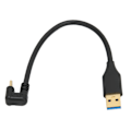 Pikkukuva 7 / 7: USB-kaapeli 5 Gbps USB 3.0A uros AMC - TypeC U-tyypin kyynärpää ABS-datakaapeli lataukseen ja tiedon synkronointiin (0,2 m 0,66 jalkaa)