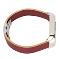 Pikkukuva 6 / 7: Vaihdettavat rannekkeet Xiaomi Mi Band 6 -älykelloon, rannekoru, lisävarusteet, ruskea ranneke, hopeinen kuori