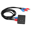 Pikkukuva 4 / 7: 2-porttinen HDMI KVM-kytkin kaapeleilla 4K 60Hz HDMI-kytkentärasia Windows/IOS/OS X/Linux -järjestelmille