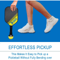 Pikkukuva 2 / 3: Pickleball-pallojen noutaja: Helppo pickleball-pallojen lisävaruste pallojen noutamiseen ilman kumartelua, kiinnitetään pickleball-mailan pohjaan, sopii kaikkiin pickleball-mailoihin, musta