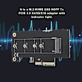 Miniatyrbild 7 av 7: M.2 SSD till PCIE 4X datorutvidgningskort adapter för Windows/Linux/Mac OS