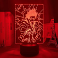 Miniatyrbillede 2 af 8: 3D LED Illusion Lampe Natlampe Eijiro Kirishima LED Natlampe Anime My Hero Academia Lampe til Børneværelses Dekoration Eijiro Kirishima 3D Lampe Fødselsdag