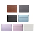 Miniatyrbillede 3 af 5: Laptop Sleeve Case Simple Fashion Vandtæt Læder Tekstur Foldbar Laptop Kuvert Taske Mappe Blå 13in