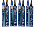 Miniatyrbillede 2 af 7: PCI-E til 4-port PCI-E udvidelseskort PCI Express Riser Adapter USB3.0 til Mining