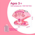 Miniatyrbillede 7 af 7: Boblemaskine - Automatisk vifteformet bobleblæser - 10.000 bobler pr. minut boblemager til børn, bærbar boblemager legetøj pink
