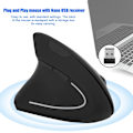 Miniatyrbillede 5 af 7: Venstrehåndet 2,4 GHz trådløs USB ergonomisk vertikal optisk mus til pc-computer bærbar computer