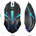 Miniatyrbillede 9 af 9: RGB Gaming Mus, 1600 DPI Computer Trådløs Mus, Ergonomisk Gaming Mus, Farverige Lys, 3D Rullehjul, til Win10 8 7 til Win til Win XP