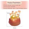 Miniatyrbillede 5 af 5: Natlampe, DIY Tulipan Lampe Håndlavet Møbel Dekoration Simuleret Blomst Soveværelse Sovebord Bordlampe Børn Pige (10 Blomster)