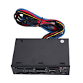 Miniatyrbillede 2 af 7: 5,25\" Front Multifunktionspanel USB3.0 Hub Media Dashboard PC Internt Kortlæser