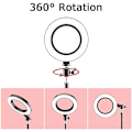Miniatyrbilde 6 av 7: Ring Light OEBLD Dimbar med 3 Lysmoduser & 10 Lysstyrkenivåer LED Ring Fylllys for Telefon Live Stream Sminke YouTube Shooting