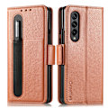 Miniatyrbillede 1 af 6: Til Samsung Galaxy Z Fold 3 5G Pung etui med RFID-blokering Kreditkortholder, Flip Bog PU Læder Telefon Etui