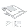 Miniatyrbillede 3 af 7: Bærbar computer stand, foldbar, bærbar, sølv, aluminiumlegering C6, laptopstativ til 11-17 tommer bærbare computere
