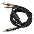 Pikkukuva 5 / 7: RCA 1-2 Y-kaapeli 24K kullatut liittimet häviötön RCA-uros - 2x RCA-uros stereoääni Y-sovitin subwoofer-kaapeli