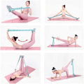 Miniatyrbilde 4 av 5: Strekkstropper Hamstring Stretcher Enhet Elastisk Treningsbånd Yogamatte Bærestropper Benstrekkstropp