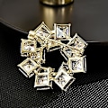 Miniatyrbilde 4 av 4: Pins for kvinners mote, skinnende snøfnugg store vakre blomsterbrosjer smykker for kvinner blomsterserie brosjer og nåler designer damekostyme Sparkling