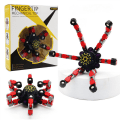 Miniatyrbillede 8 af 8: Fidget Spinner - Sejt design - Fidgetlegetøj - Kreativt transformerbart fingerspidsgyro - Spinner mech - Kædeleje - Sjovt dekompressionslegetøj - Anti-angst (rød)