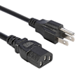 Miniatyrbillede 5 af 7: 10A 5ft 3-benet AC-adapter strømkabel ledning til pc-computer