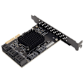 Miniatyrbilde 5 av 7: SATA-kort 8 porter Støtte Hot Swappable Boot System Disk PCIE til SATA 3.0 Utvidelseskort med kort skillevegg for Windows for Linux