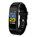 Miniatyrbillede 1 af 7: 115 Plus Farveskærm Smartwatch Armbånd Armbånd Puls Fitness Tracker (Sort)