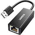 Miniatyrbilde 1 av 9: UGREEN USB-A til Ethernet-adapter, 10/100 Mbps nettverksadapter, RJ45 kablet LAN Internett-adapter for bærbar PC, svart