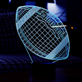 Miniatyrbillede 1 af 8: 3D Natlampe til Drenge Fodbold Illusion Lampe USB Berøring 7 Farve Skiftende Soveværelse Bordlampe Fødselsdagsgave til Børn