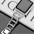 Miniatyrbild 5 av 6: Bling-band för Apple Watch 42/44/45 mm, moderiktigt armband i rostfritt stål med diamanter, metallband för iWatch, kompatibel med Apple Watch Series 8, 7, 6, 5, 4, 3, 2, 1