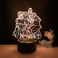 Miniatyrbild 4 av 6: JUSTUP 3D Illusion Lamp Anime JoJo's Bizarre Adventure  Nattlampa med fjärrkontroll för sovrumsdekorativa pojkar flickor födelsedag jul -- Mönster
