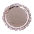 Miniatyrbild 1 av 5: Rund fruktfat i metall, serveringsfat, dessertfat, dekorativt fat för bröllop, fest, silver S