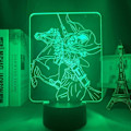 Miniatyrbillede 2 af 7: Attack on Titan 3D Anime Lampe Nat Levi Ackerman Illusion Nat Figur fra Attack On Titan Japansk Anime Led Sensor Lys