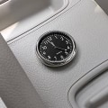 Miniatyrbild 2 av 6: Bilklocka, Mini Quartz Analog Bilinstrumentbräda Tid Luftventilationsfäste Klocka Klocka för Bil Dekoration, Universell och Ljus (Svart)
