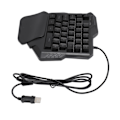 Miniatyrbild 3 av 7: Enhands Gamingtangentbord 7 Färger RGB Bakgrundsbelysning Ergonomisk 35 Tangenter Bärbar Mini Gaming Tangentbord med handledsstöd för PC Gamer
